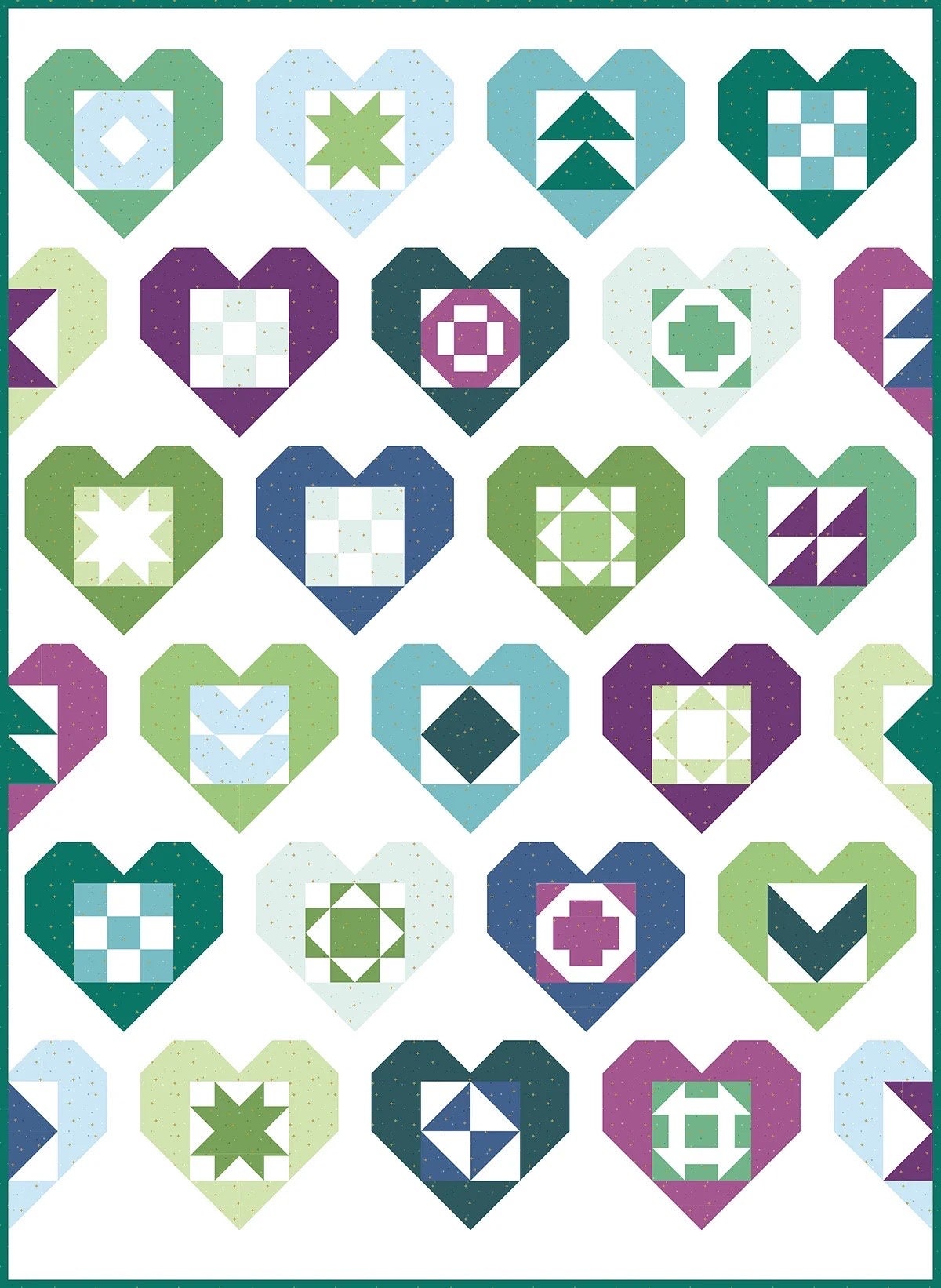 A Bright Corner Wholehearted Quilt Pattern - 4 Size Variations Per Pattern