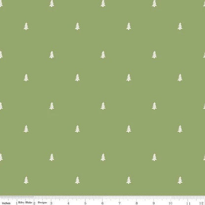 Riley Blake Love You S'more Fabric Collection Trees on Green Authentic Premium 100% Cotton Quilt Shop Quality Fabrics
