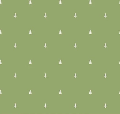 Riley Blake Love You S'more Fabric Collection Trees on Green Authentic Premium 100% Cotton Quilt Shop Quality Fabrics