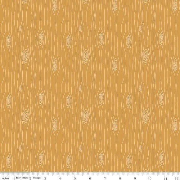 Riley Blake Love You S'more Fabric Collection Bark on Gold Authentic Premium 100% Cotton Quilt Shop Quality Fabrics