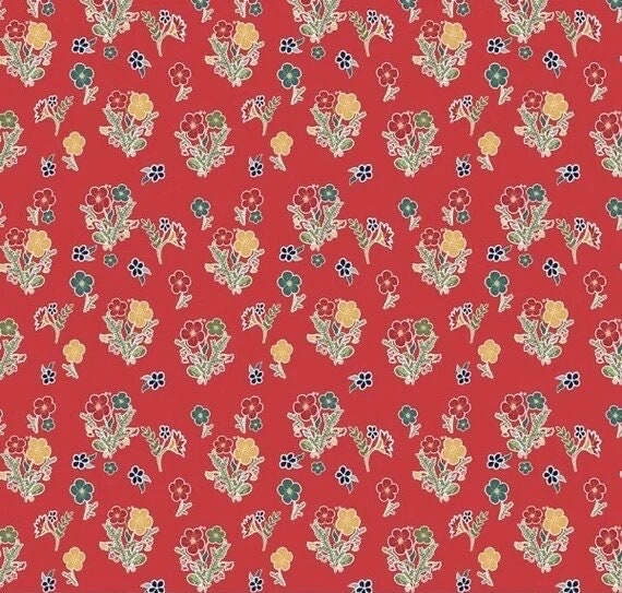 Riley Blake Love You S'more Fabric Collection Floral on Red Authentic Premium 100% Cotton Quilt Shop Quality Fabrics