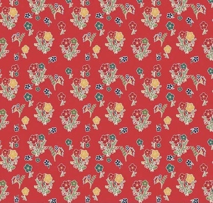 Riley Blake Love You S'more Fabric Collection Floral on Red Authentic Premium 100% Cotton Quilt Shop Quality Fabrics