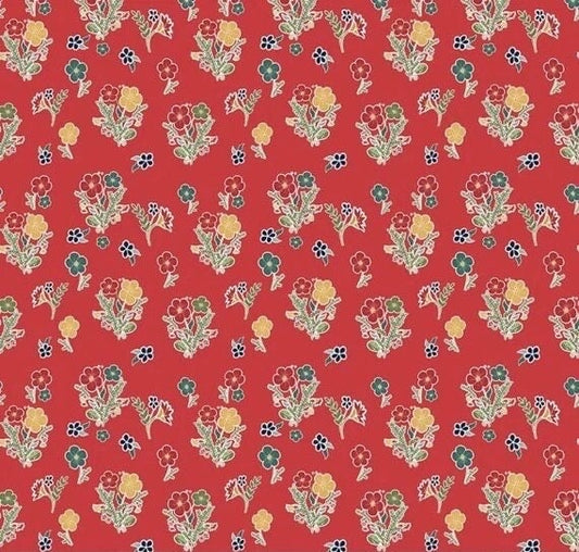 Riley Blake Love You S'more Fabric Collection Floral on Red Authentic Premium 100% Cotton Quilt Shop Quality Fabrics
