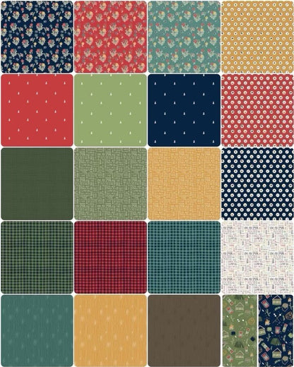 END OF BOLT 15" Riley Blake Love You S'more Fabric Collection Weave on Pine