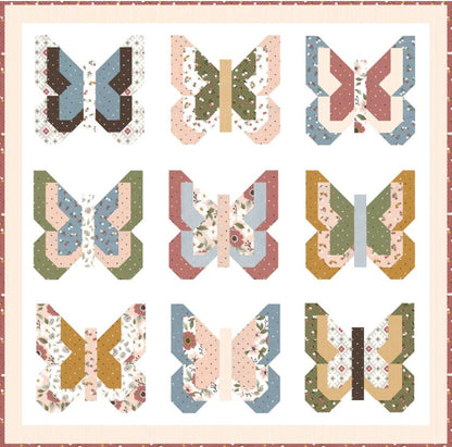 Lella Boutique Social Butterfly Quilt Pattern Finished Size: 75"x75"