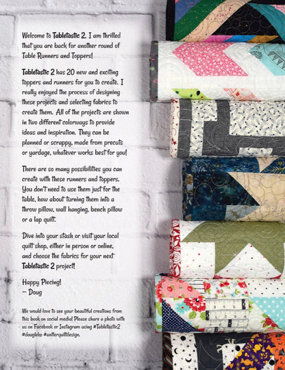 Doug Leko Antler Quilt Designs Tabletastic! 2 Pattern Book - 20 Patterns Per Book (Spiral Bound)