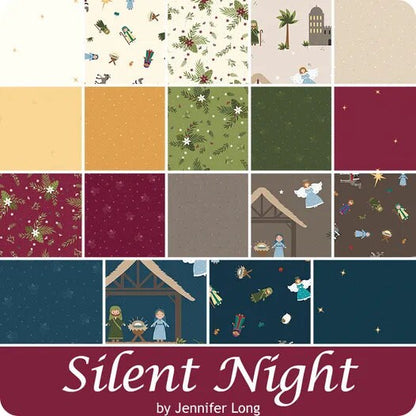 LAST BOLT! Riley Blake Silent Night Fabric Collection Choir of Angels on Berry Authentic Premium 100% Cotton Quilt Shop Quality Fabrics