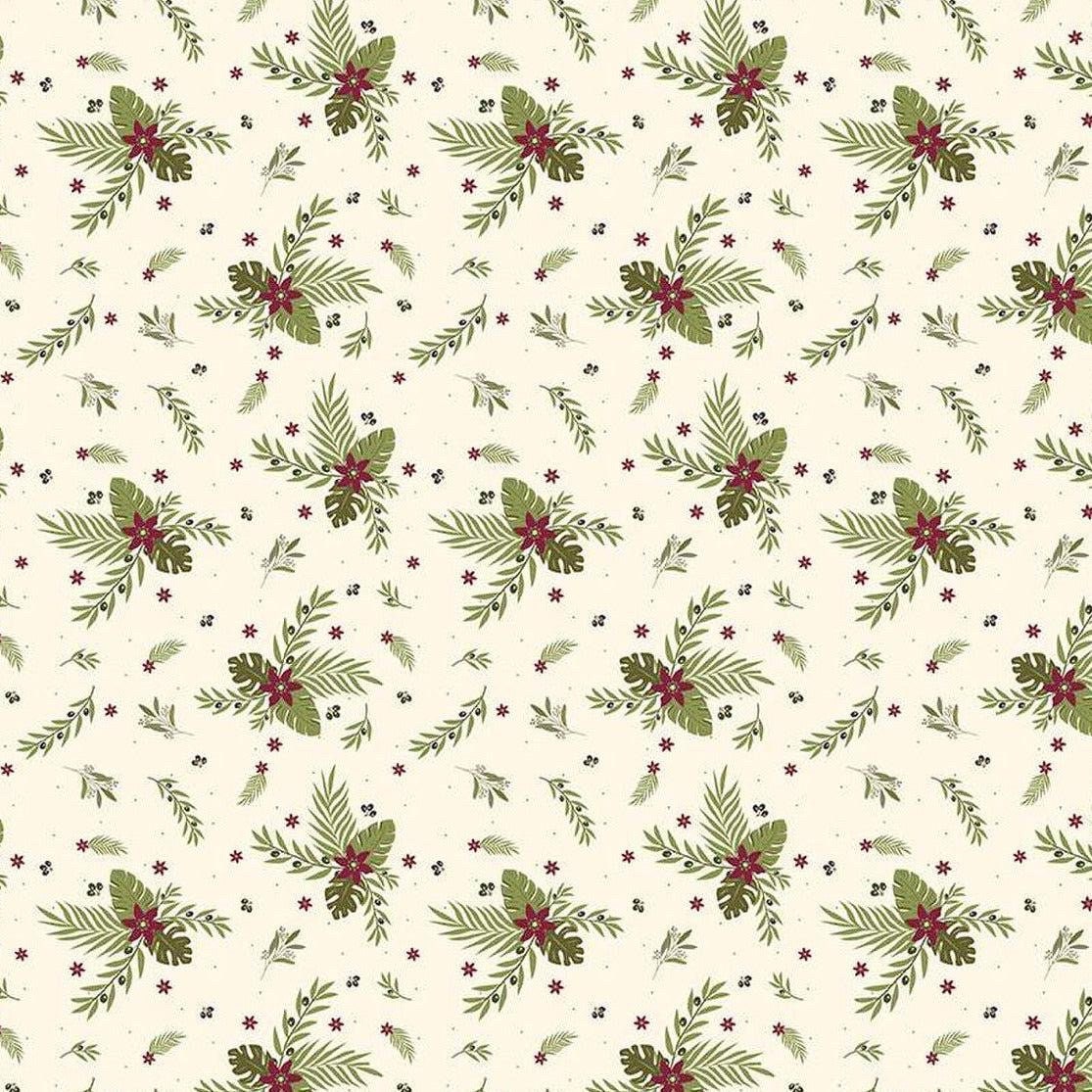 LAST BOLT! Riley Blake Silent Night Fabric Collection Olive Branch on Ivory Sparkle Authentic Premium 100% Cotton Quilt Shop Quality Fabrics