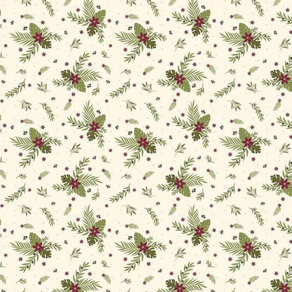 LAST BOLT! Riley Blake Silent Night Fabric Collection Olive Branch on Ivory Sparkle Authentic Premium 100% Cotton Quilt Shop Quality Fabrics