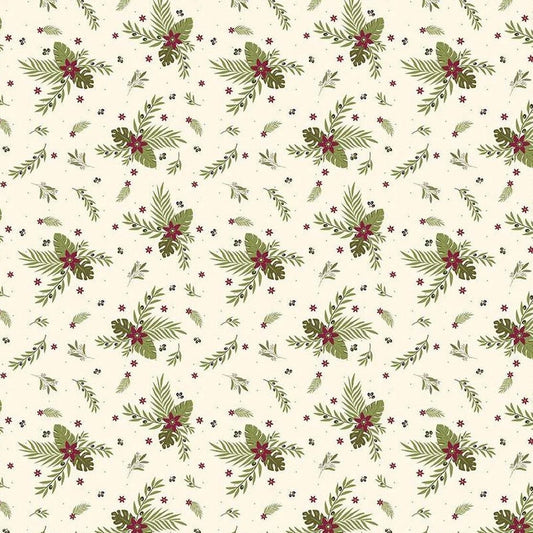 LAST BOLT! Riley Blake Silent Night Fabric Collection Olive Branch on Ivory Sparkle Authentic Premium 100% Cotton Quilt Shop Quality Fabrics