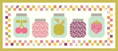 Riley Blake In A Fruit Jar Runner Kit Featuring Riley Blake Adel In Summer Fabric Collection Finished Size: 19"x44"