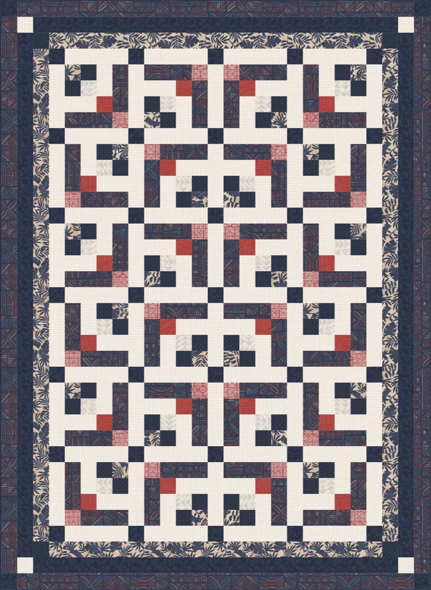 Ladeebug Designs Fade Away Breeze Quilt Pattern Finished Size: 54” x 74”
