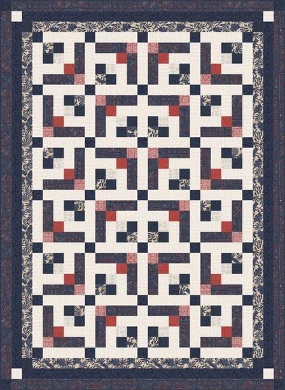 Ladeebug Designs Fade Away Breeze Quilt Pattern Finished Size: 54” x 74”