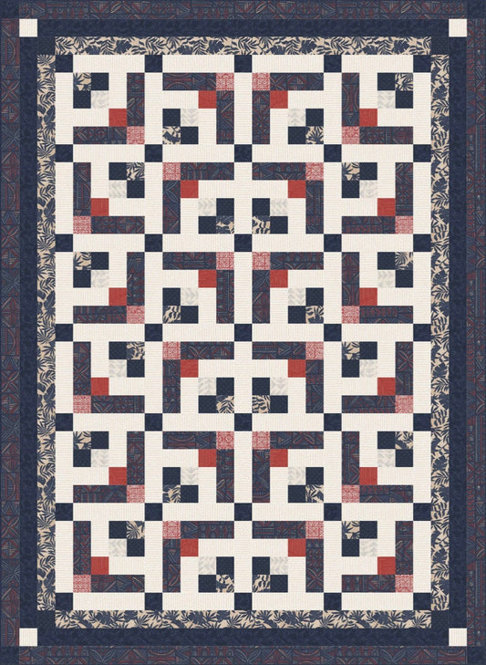 Ladeebug Designs Fade Away Breeze Quilt Pattern Finished Size: 54” x 74”