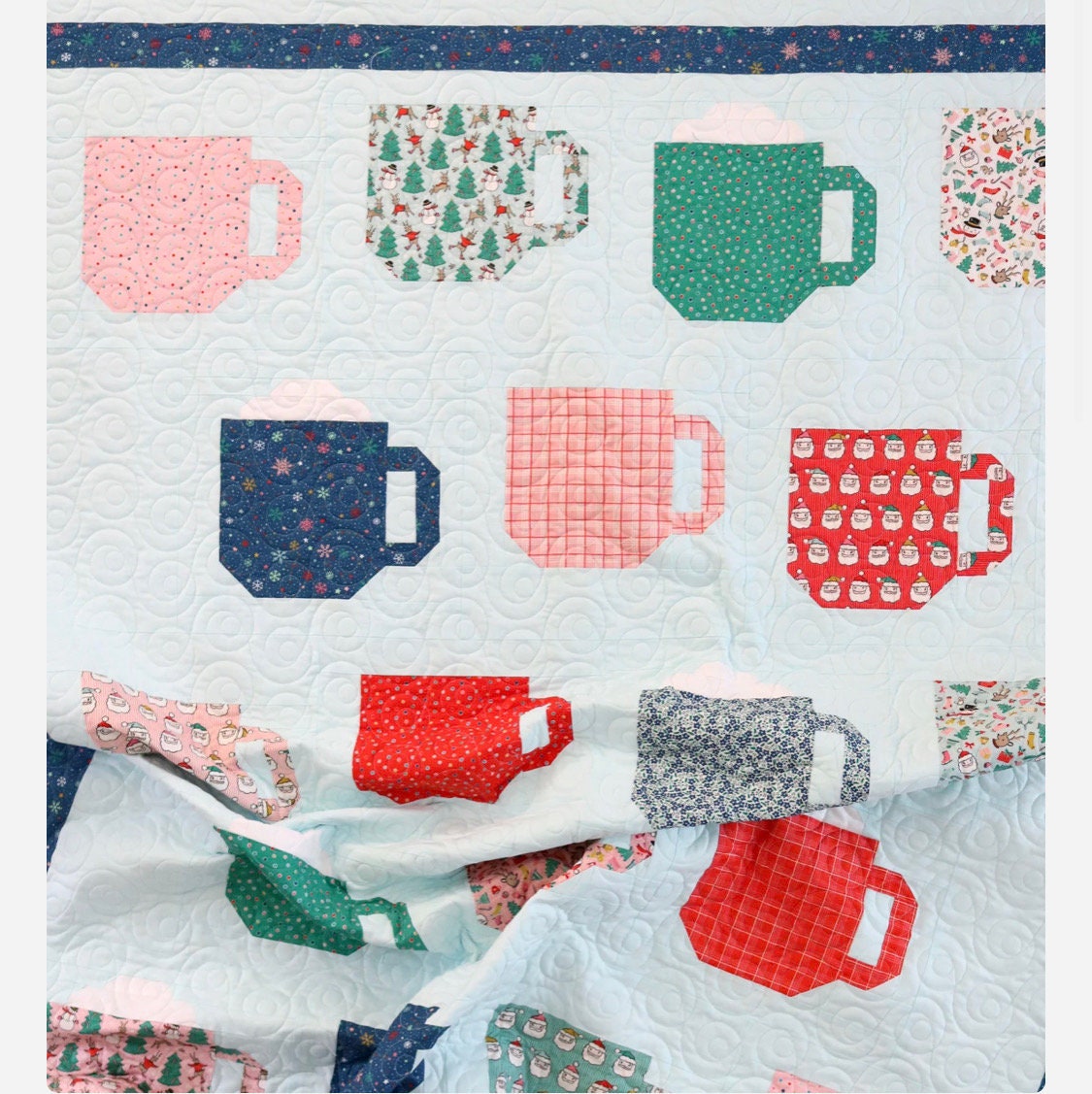 A Bright Corner Mod Mugs Quilt Pattern - 4 Size Variations Per Pattern