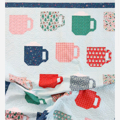A Bright Corner Mod Mugs Quilt Pattern - 4 Size Variations Per Pattern