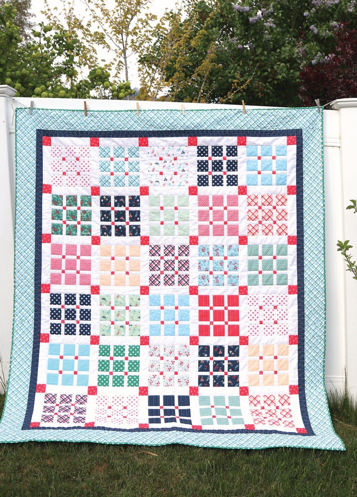 Diary of a Quilter Amy Smart Prep School Picnic Quilt Pattern - 4 Size Variations Per Pattern