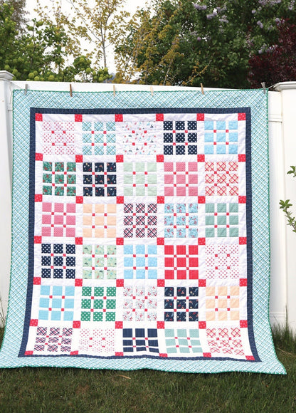 Diary of a Quilter Amy Smart Prep School Picnic Quilt Pattern - 4 Size Variations Per Pattern