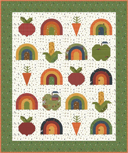 LAST RESTOCK!! Riley Blake Bee Sew Inspired Eat The Rainbow Quilt Kit Featuring Country Life Fabric Collection