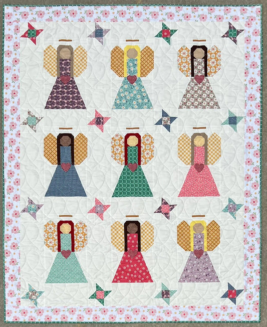 Easy Piecy Quilts Guardian Angles Quilt Pattern Finished Size: 48"x60"