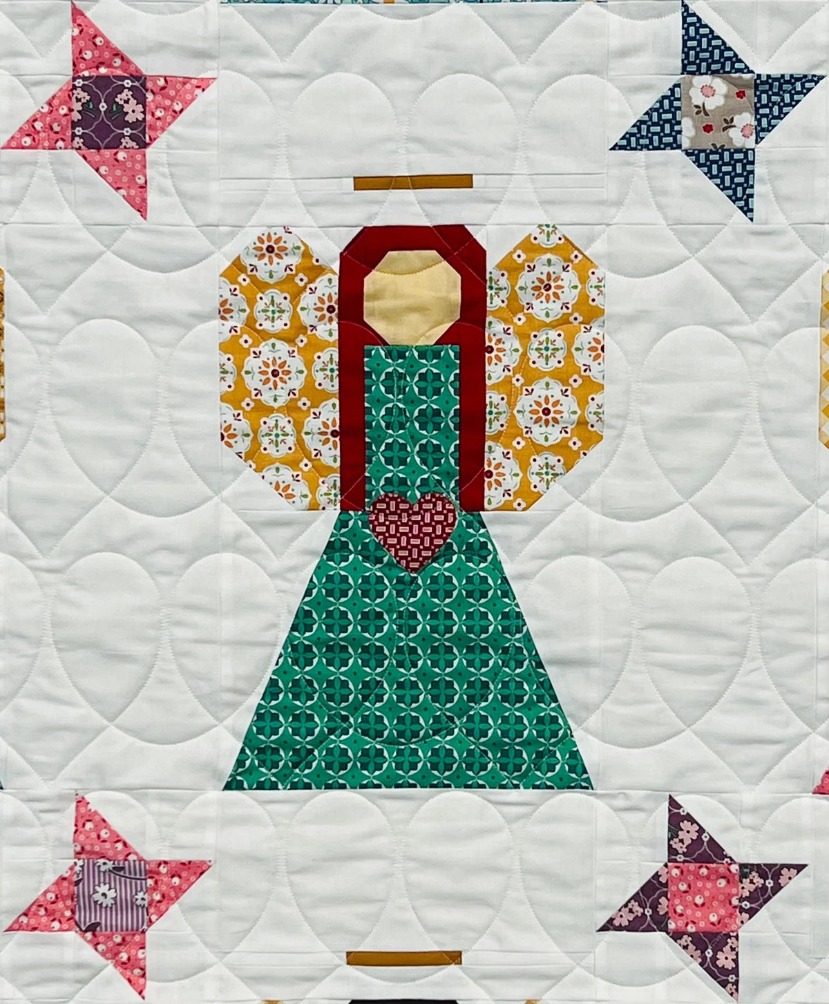 Easy Piecy Quilts Guardian Angles Quilt Pattern Finished Size: 48"x60"
