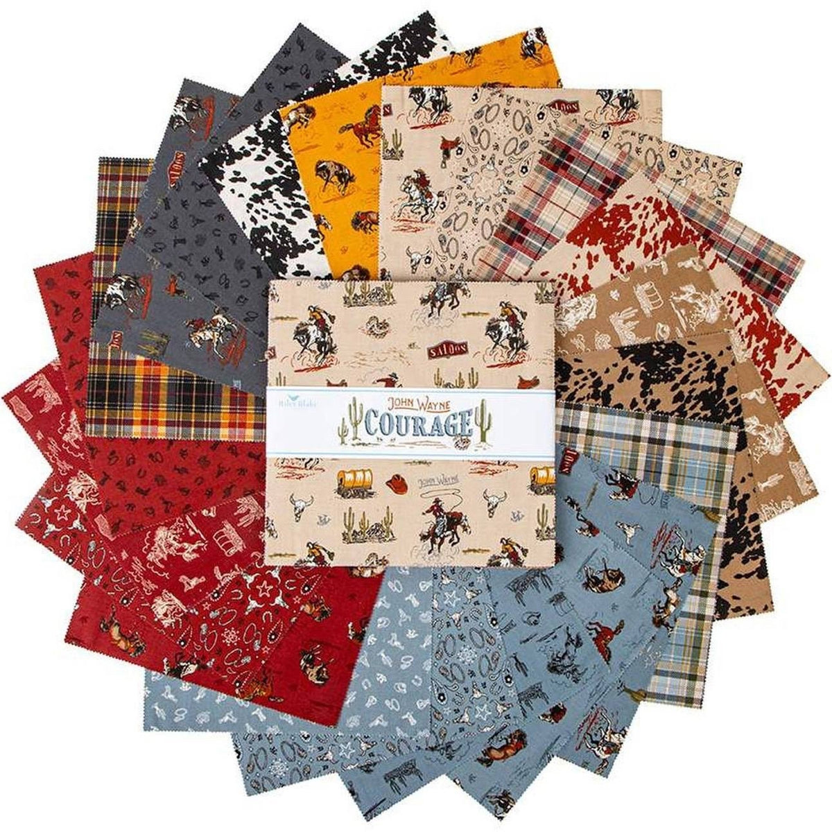 Riley Blake Courage And A Bit Of Luck Quilt Kit Featuring John Wayne Courage Fabric Collection Finished Size: 69"x76"