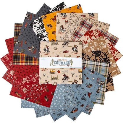 Riley Blake Courage And A Bit Of Luck Quilt Kit Featuring John Wayne Courage Fabric Collection Finished Size: 69"x76"