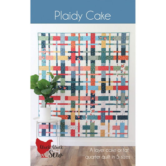 Cluck Cluck Sew Plaidy Cake Quilt Pattern - 5 Size Variations Per Pattern