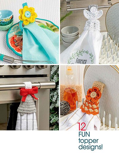 Annie's Crochet Make-it-Tonight Towel Toppers - 12 Projects Per Pattern Book