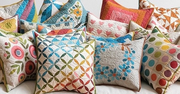Laundry Basket Quilts Pillow Talk Pillow Pattern Book - 25 Colorful Patterns Per Book (Softcover)