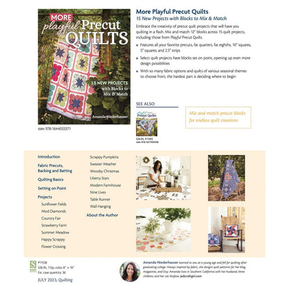 Amanda Niederhauser The Jedi Craft Girl More Playful Precut Quilts Quilt Pattern Book - 15 New Projects with Blocks to Mix and Match