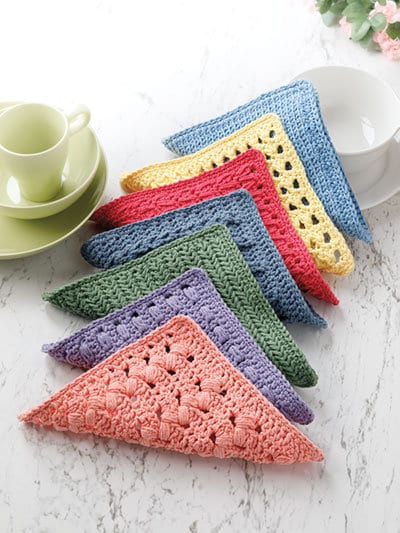 Annie's Crochet Learn-A-Stitch Dishcloths - 7 Projects Per Pattern Book