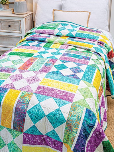 Annie's Quilting Creative Two-Block Quilts Pattern Book - 11 Colorful Patterns Per Book
