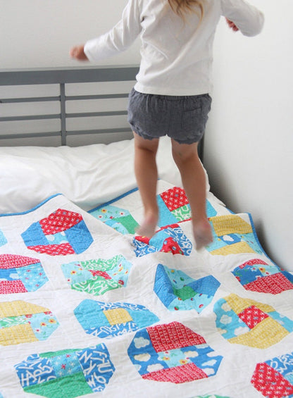 Cluck Cluck Sew Layer Cake Bounce Quilt Pattern - 5 Size Variations Per Pattern