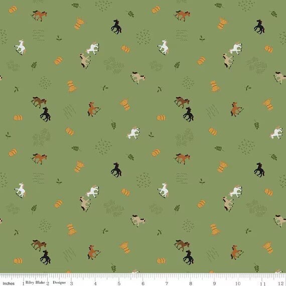Riley Blake Country Life Fabric Collection Grazing The Hay on Grass Premium 100% Cotton Quilt Shop Quality Fabrics