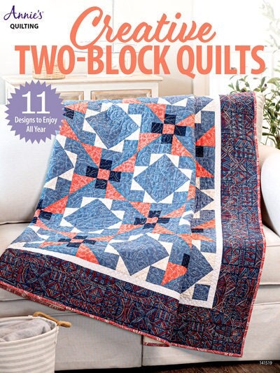 Annie's Quilting Creative Two-Block Quilts Pattern Book - 11 Colorful Patterns Per Book