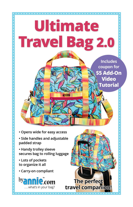 ByAnnie Ultimate Travel Bag 2.0 Pattern (14 Colors of 18"x54" Mesh Packs Sold Separately)