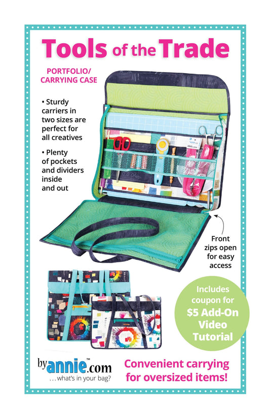 ByAnnie Tools of the Trade Portfolio Carrying Case Pattern (14 Colors of 18"x54" Mesh Packs Sold Separately)