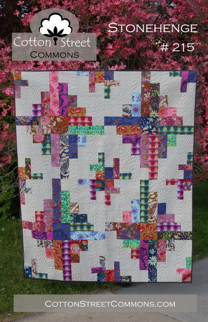 DIGITAL DOWNLOAD Cotton Street Commons Stonehenge Quilt Pattern Finished Size: 60"x72"