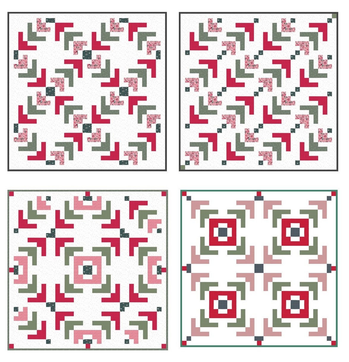 DIGITAL DOWNLOAD Cotton Street Commons Canterbury Tales Quilt Pattern (2 Size Variations Per Pattern)