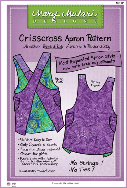 Mary Mulari Designs Crisscross Reversible Apron Pattern
