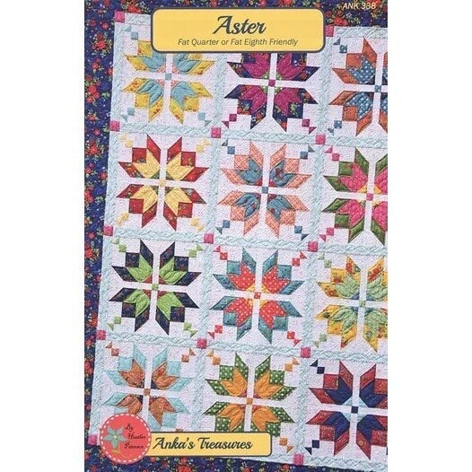 Anka's Treasures Aster Quilt Pattern (6 Size Variations Per Pattern)
