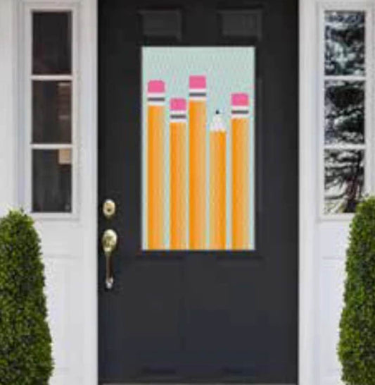 Riley Blake Door Banner of the Month June Back to School Door Banner Kit Finished Size 20"x36"