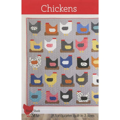 Cluck Cluck Sew Chickens Quilt Pattern - 3 Size Variations Per Pattern