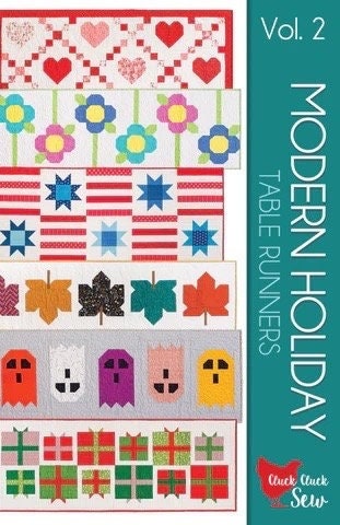 Cluck Cluck Sew Modern Day Table Runners - 6 Size Variations Per Pattern