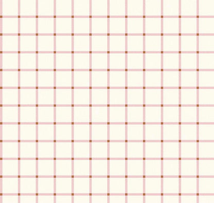 END OF BOLT 15" Riley Blake Sweetbriar Fabric Collection Plaid on Cream C14024-Cream