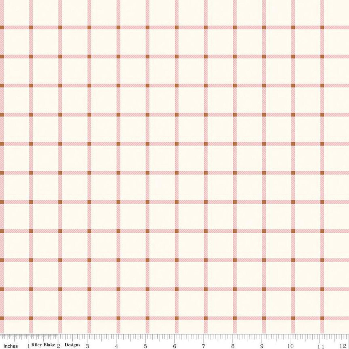 Riley Blake Sweetbriar Fabric Collection Plaid on Cream Premium 100% Cotton Quilt Shop Quality Fabrics