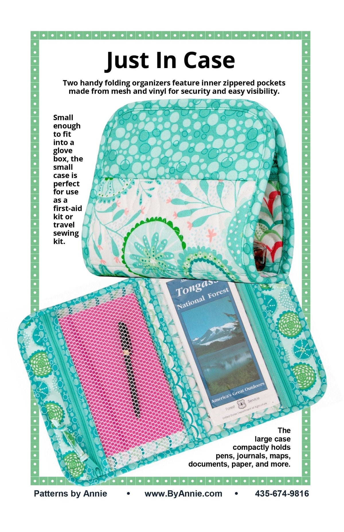ByAnnie Just In Case Clutch Pattern - 2 Size Variations Per Pattern (14 Colors of 18"x54" Mesh Packs Sold Separately)