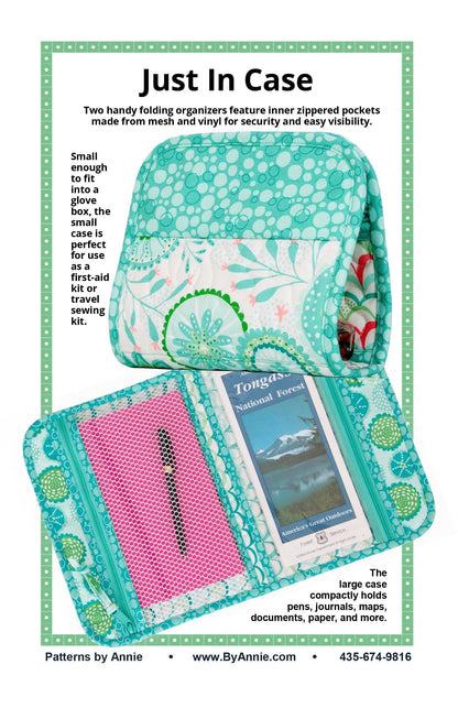 ByAnnie Just In Case Clutch Pattern - 2 Size Variations Per Pattern (14 Colors of 18"x54" Mesh Packs Sold Separately)