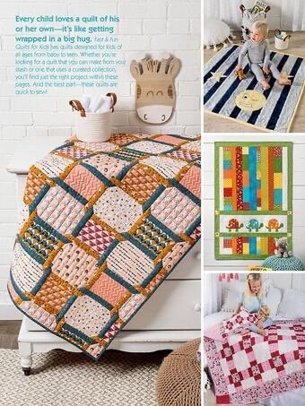 Annie's Quilting Fast & Fun Quilts For Kids Pattern Book - 10 Creative Patterns For Kids Of All Ages Per Book